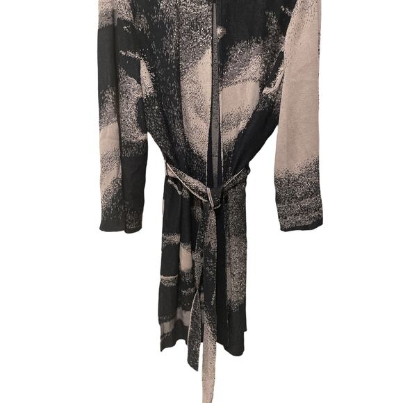 Ming Wang Abstract Jacquard Longline Belted Knit Jacket Size XL - Picture 11 of 14